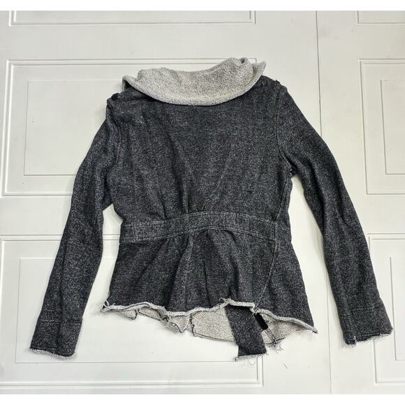 BNCI By Blanc Noir Distressed Zippered Cardigan Jacket Womens Size M - Picture 4 of 6